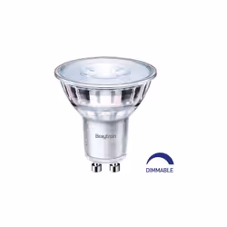 L'ampoule LED GU10 5.5W (Eq. 50W) 2700K 38° Dimmable offre un éclairage performant et des économies d'énergie de plus de 80%. ...