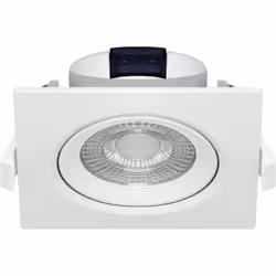 Le spot LED encastrable carré blanc 5W IP20 6500K possède un driver intégré et des ressorts de fixation pour une installation ...