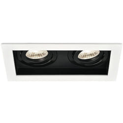 Braytron - Support 2x spots Beta R5 rectangle blanc/noir MR16 GU10/GU5.3