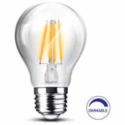 Éclairez votre intérieur avec l'ampoule A60 filament dimmable LED E27 7W 3000K de qualité irréprochable, de marque Braytron.  ...