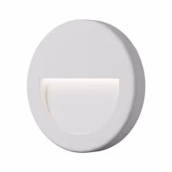 Le spot LED mural VEKTAB1 rond blanc 3W 3000K IP65 permet de baliser les escaliers et les couloirs. L'éclairage indirect est  ...