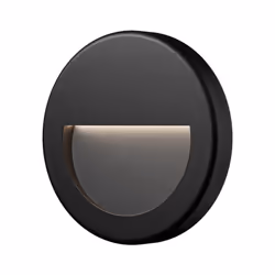 Le spot LED mural VEKTAB2 rond noir 3W 3000K IP65 permet de baliser les escaliers et les couloirs. L'éclairage indirect est d ...