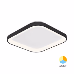 Plafonnier LED Bella 36W 3en1 4260lm – 480x480mm – Noir