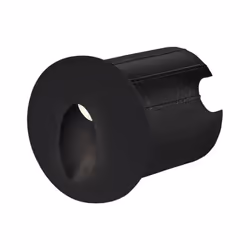 Le mini spot LED mural BRAYTRON Vector B, rond, noir, 2W, 3000K, IP65 diffuse un éclairage indirect en direction du sol. Il c ...