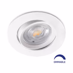 Le spot LED encastrable 3en1 rond blanc 7W IP20 Dimmable à pour particularité son interrupteur de couleur au dos du mécanisme ...