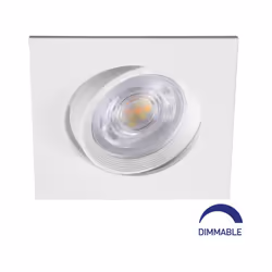 Le spot LED encastrable 3en1 carré blanc 7W IP20 Dimmable à pour particularité son interrupteur de couleur au dos du mécanism ...