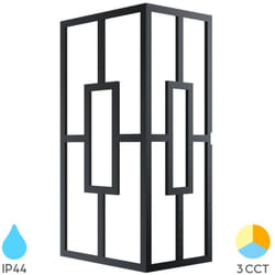 Applique murale led 10W 3en1 IP44 Noir