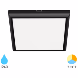 Plafonnier LED noir encastrable ou saillie 20W 3-en-1 carré – BRAYTRON BP04-72081 Optimisez votre éclairage intérieur avec le ...