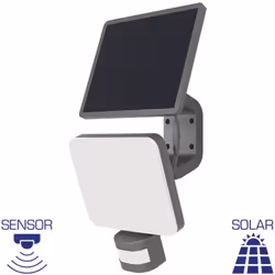 Éclairez sans effort avec le projecteur LED 15W avec panneau solaire déporté et détecteur de Mouvement : Il offre une luminos ...