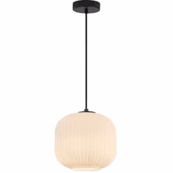 Suspension décorative 1xE27 23W IP20 – Opale & Noir – Modèle BV01-00090 Mettez en valeur votre intérieur avec la suspension d ...