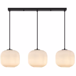 Suspension décorative 3xE27 23W IP20 – Opale & Noir – Modèle BV01-00092 Ajoutez une touche contemporaine à votre intérieur av ...