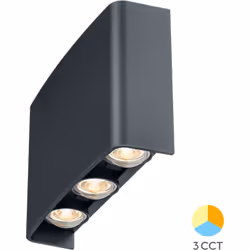 Illuminez votre extérieur avec l'applique murale extérieure 6W 480lm 3CCT IP65 : Cette applique murale extérieure de 6W offre ...