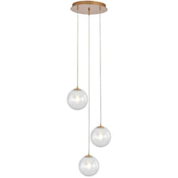 Suspension décorative 3xG9 10W – Design élégant en métal doré
