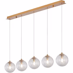 Suspension décorative 5xG9 10W – BV01-00024 – Élégance et design doré Apportez une touche chic et contemporaine à votre intér ...
