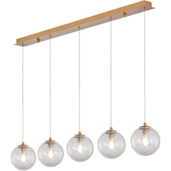 Suspension décorative 5xG9 10W – Design métal doré