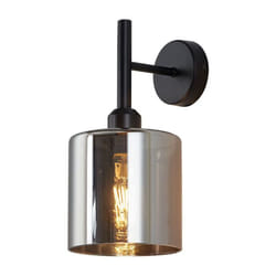 Applique murale décorative 1xE27 23W IP20 – Verre fumé