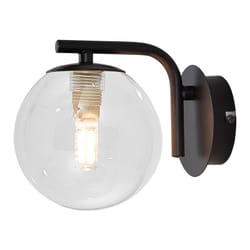 Applique murale décorative 1xG9 10W IP20 – Transparent & Noir