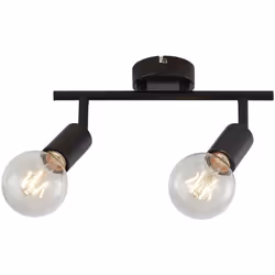 Plafonnier LED décoratif 2xE27 IP20 – Noir – Modèle BV04-00031 Apportez une touche contemporaine et raffinée à vos intérieurs ...