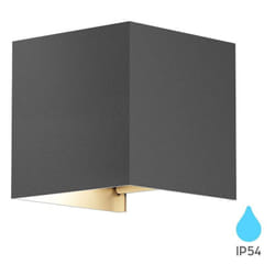 Applique murale carrée extérieure 1xG9 IP54 Gris
