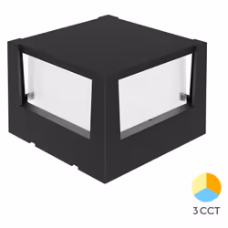 Applique LED murale carré Braytron 15W 1450lm 3en1 Noir IP65 Apportez modernité et fonctionnalité à vos espaces avec l'appliq ...