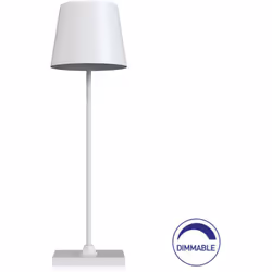 Découvrez notre lampe de table rechargeable blanc, dimmable, idéale pour créer une ambiance parfaite. Cette lampe de 3W offre ...