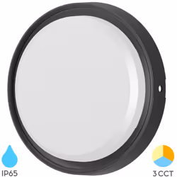 Applique murale ronde LED 12W noir 3en1 IP65 – Éclairage moderne et résistant Optez pour un éclairage efficace et durable. Av ...
