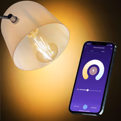Tellur WiFi Filament Smart Bulb E27, 6W, ampoule LED Blanc chaud, Blanc