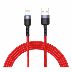 Tellur TLL155354, 1,2 m, Lightning, USB A, Mâle, Mâle, Rouge