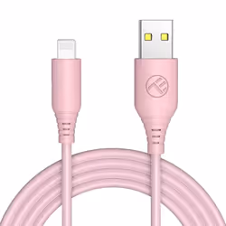 Tellur TLL155399, 1 m, USB A, Lightning, Mâle, Mâle, Rose