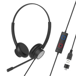 Tellur Voice 320 Casque Avec fil Arceau USB Type-C / USB Type-A Noir