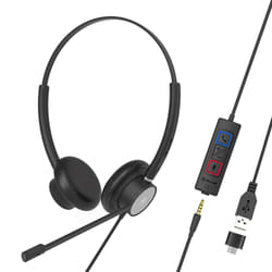 Tellur Voice 420 Casque Avec fil Arceau USB Type-C / USB Type-A Noir