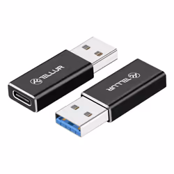 Tellur TLL155681 changeur de genre de câble USB-A USB-C Noir