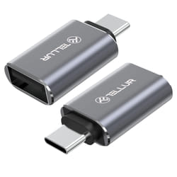 Tellur TLL155691 changeur de genre de câble USB-C USB-A Gris