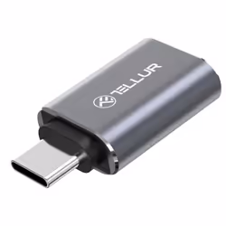 Tellur TLL155691 changeur de genre de câble USB-C USB-A Gris