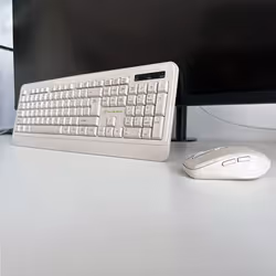 Tellur TLL491171 clavier Souris incluse Universel RF sans fil QWERTY Anglais américain Crème