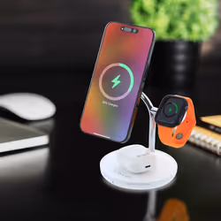 Tellur TLL151391 chargeur d'appareils mobiles Écouteurs, Smartphone, Smartwatch Blanc USB Recharge sans fil Intérieure
