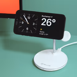 Tellur TLL151391 chargeur d'appareils mobiles Écouteurs, Smartphone, Smartwatch Blanc USB Recharge sans fil Intérieure