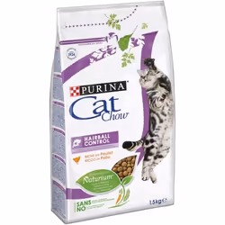 Purina CAT CHOW HAIRBALL CONTROLL, Adulte, Poulet, 1,5 kg