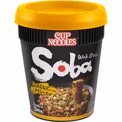 Nissin Soba Classic, Nouilles en soupe instantanées, 90 g, Soba, 5 min, 219 kcal, 916 kJ