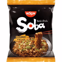 Nissin Soba Classic, Nouilles en soupe instantanées, 109 g, Soba, 5 min, 193 kcal, 810 kJ