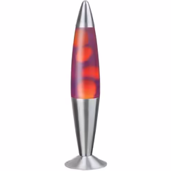 Rabalux Lollipop 2, Lampe à lave, Métallique, Orange, Violet, Verre, Métal, Chambre à coucher, Salon, IP20, II
