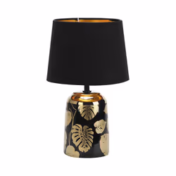 Rabalux Sonal, Noir, Or, Vitrocéramique, Textile, Chambre à coucher, Salon, Moderne, IP20, II