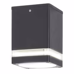 Rabalux 7818, Éclairage de plafond extérieur, Noir, Aluminium, IP54, Entrée, GU10