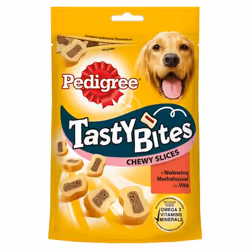 Pedigree Tasty Bites Chewy Slices, Adulte, Bœuf, 155 g