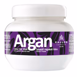 Kallos Argan Colour Hair Mask 275ml, 275 ml, Femmes, Cheveux colorés, Cheveux abimés, Réparation, Brillant, Argan, 1 pièce(s)