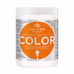 Kallos KJMN Color Hair Mask 1000ml, 1000 ml, Femmes, Cheveux abimés, Cheveux colorés, Nourrissant, Protection, Réparation, Br ...