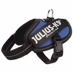 JULIUS K9 Harnais Power IDC Baby 2–XS–S : 33–45 cm - 18 mm - Bleu - Pour chien