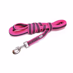 Laisse pour Chien - JULIUS K-9 - Super-Grip - 20 mm x 5 m - Rose/Gris - Extérieur