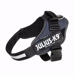 JULIUS K9 Harnais Power IDC 1-L : 63-85 cm - 50 mm - Bleu jean - Pour chien