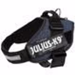 JULIUS K9 Harnais Power IDC 2-L-XL : 71-96 cm - 50 mm - Bleu jean - Pour chien